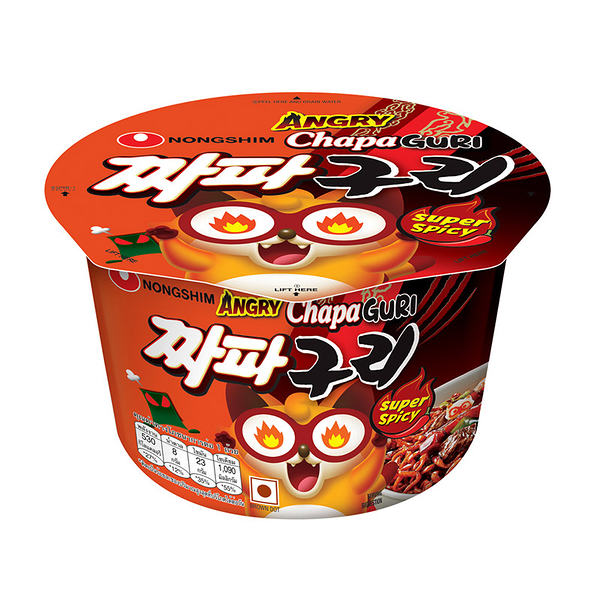 韓國 農心 浣熊炸醬烏龍碗麵(辣味) 114g 泡麵【BG Shop】