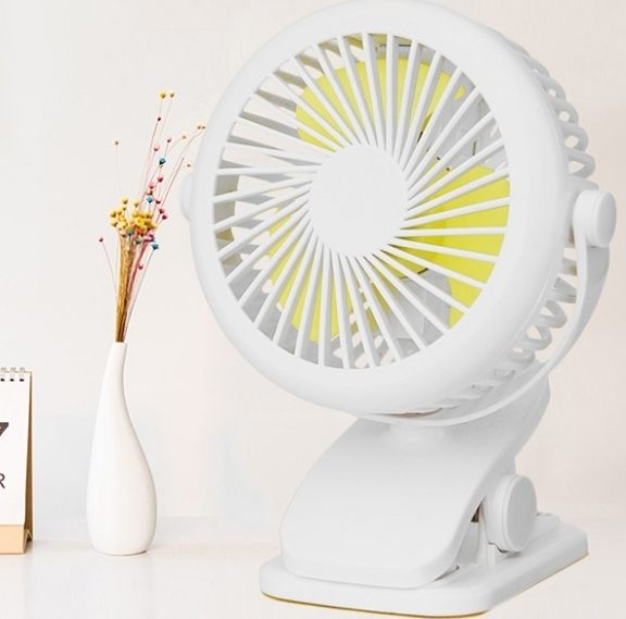 【桌式夾式兩用迷你電風扇】可USB充電 辦公桌 娃娃車皆可夾 方便機動性高