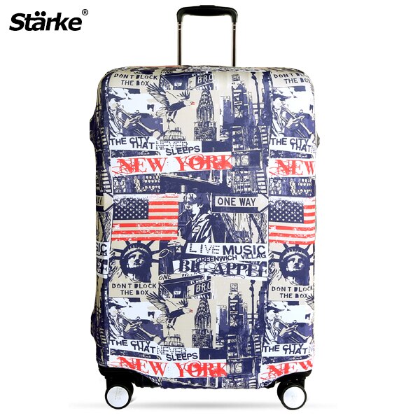 E&J【010001-03】Starke 高彈性行李箱套 - 時尚紐約；適用26-29吋/防塵套/防刮/行李箱保護套