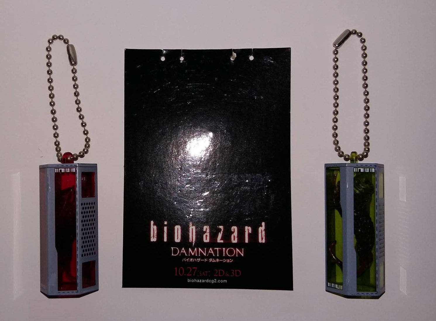惡靈古堡 生化危機 Biohazard Resident Evil Damnation 電影 限定特典 非賣品 吊飾1對