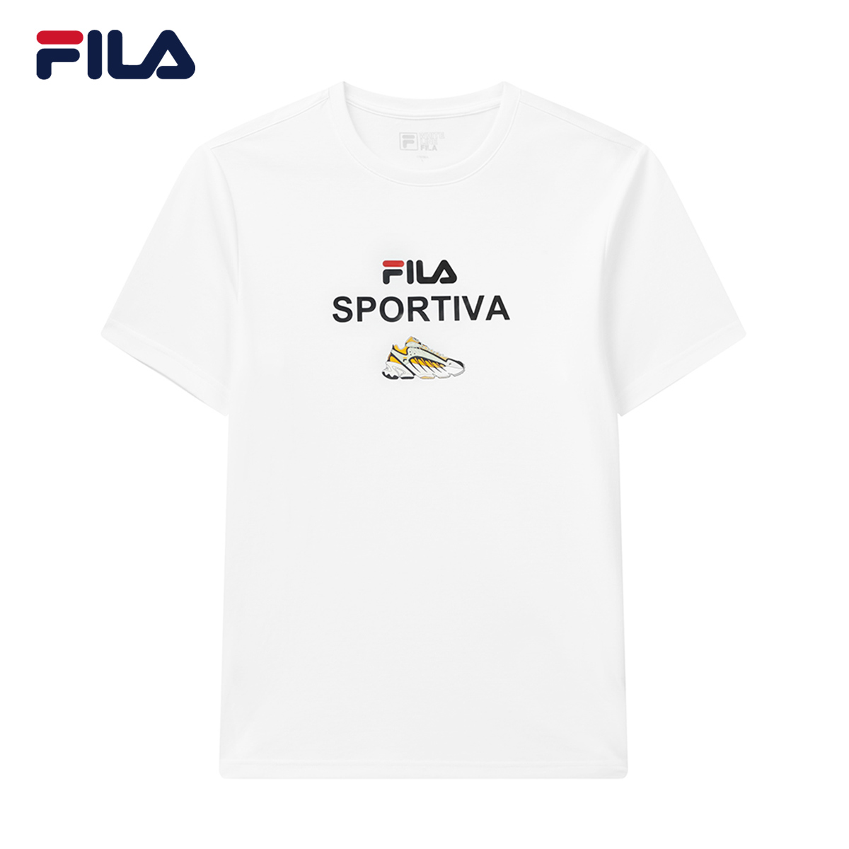 FILA 斐樂情侶T恤時尚休閑運動短袖2020夏季新款球鞋tXU衫男女棉T
