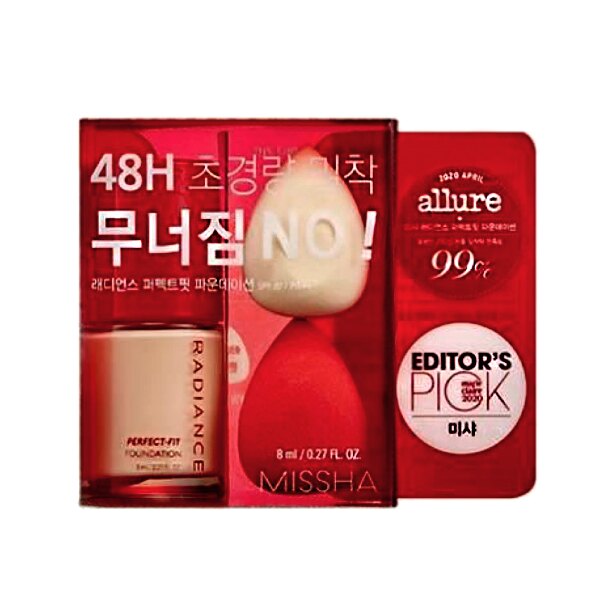 韓國 Missha 迷你版無瑕粉底液8ML 贈美妝蛋2顆【特價】§異國精品§