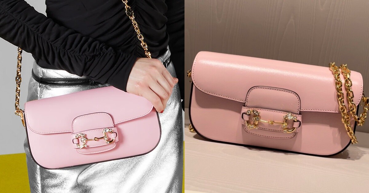 櫻花粉精品包推薦6:GUCCI HORSEBIT 1955肩背包 NT$119,800