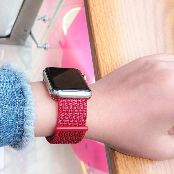 iwatch智能手錶腕帶蘋果手錶錶帶新款尼龍回環錶帶iwatch1/2/3/4代40/44mm替換帶