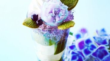 紫藍系浪漫繡球花芭菲