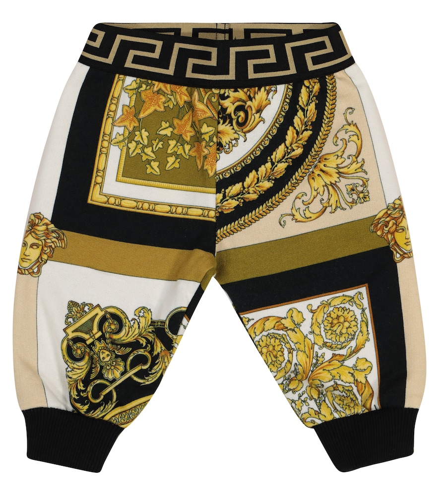 When comfort is the priority, dress baby in these black trackpants from Versace Kids.