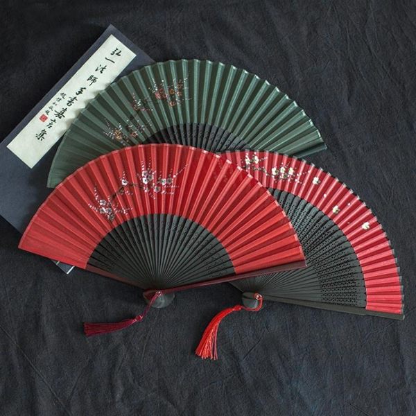 折扇 匠物扇子折扇古典日式櫻花折扇古風真絲凌娟工藝扇舞蹈扇漢服扇子 全館免運