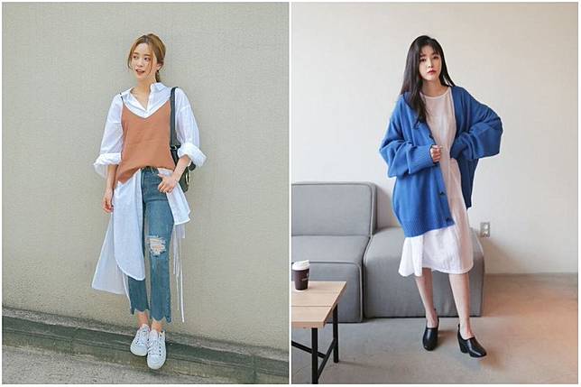 8 Gaya Mix And Match Baju Oversized Ala Korea Tanpa Terlihat Gemuk Dan Tenggelam Womantalk Com Line Today