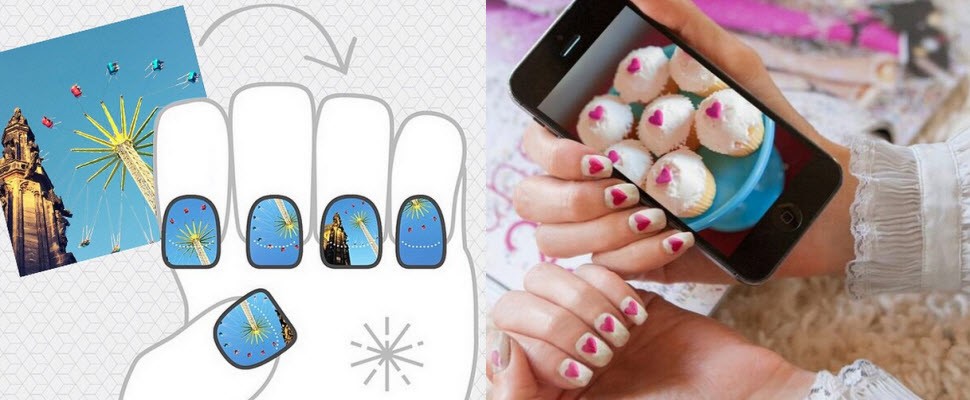 手指輕輕一按，就能把最美的風景變成美甲貼紙