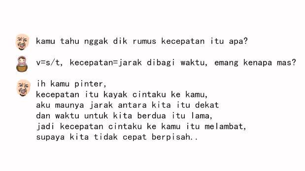 13 Gombalan Lucu Pakai Rumus Ilmiah Ini Bikin Jomblo Terdiam Brilio Net Line Today