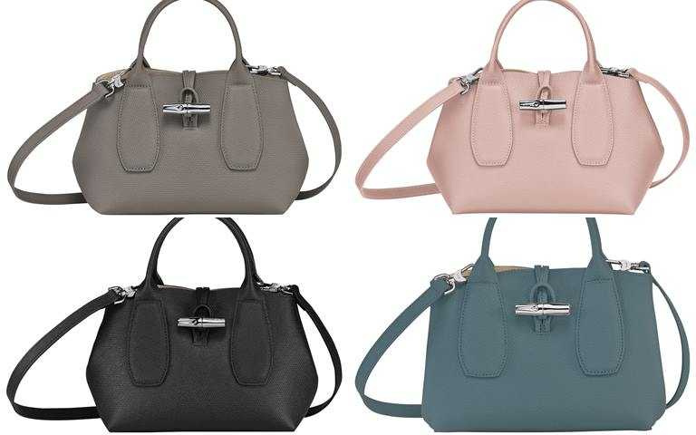 Longchamp ROSEAU系列手提包S(黑色)／15,500元(圖／品牌提供)