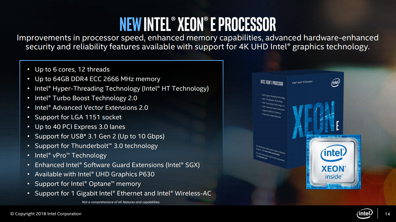 新一代 Xeon E 平台特色