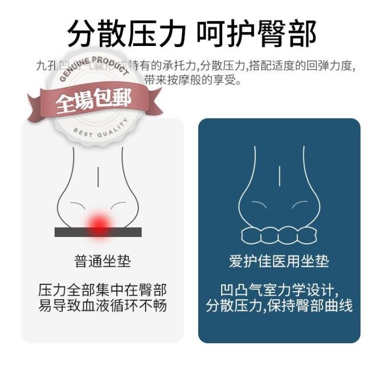 坐墊 坐墊老人輪椅座墊子臀部術后充氣圈氣墊床單人透氣 芭蕾朵朵