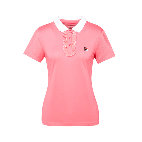 FILA 女吸排抗UV POLO衫-粉色 5POT-5008-PK