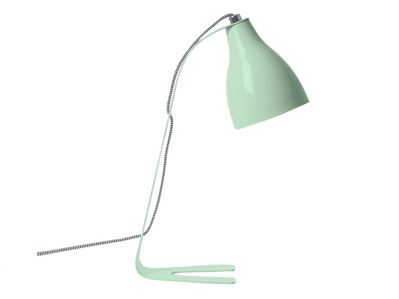 Description: BAREFOOT Table lamp Overall size: dia200 x h400 mm Color: Mint Green Material: Metal Br