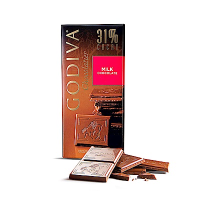 GODIVA 31%牛奶巧克力(100g/片)