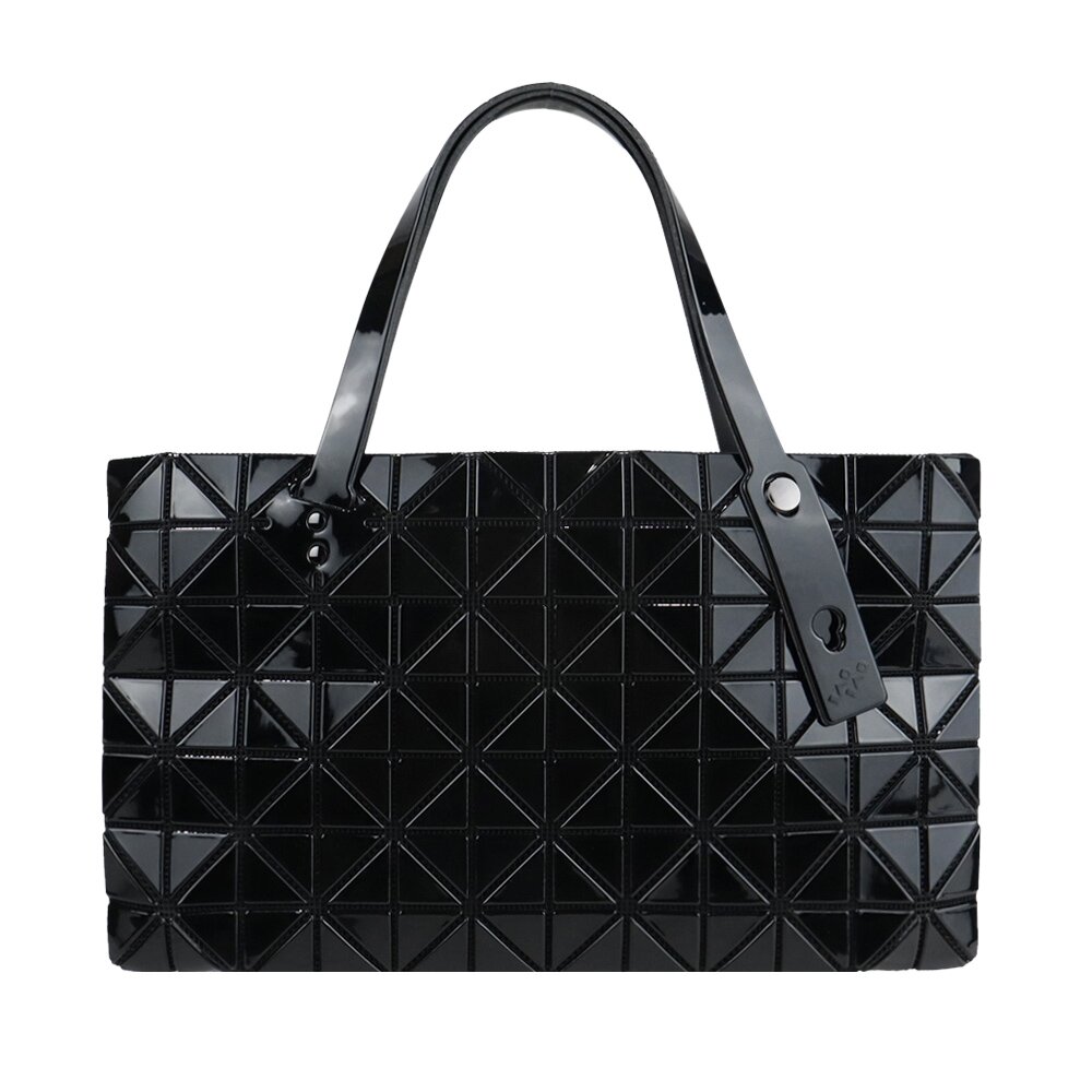 ISSEY MIYAKE 三宅一生 BAOBAO 迷你7x12亮面手提包-黑