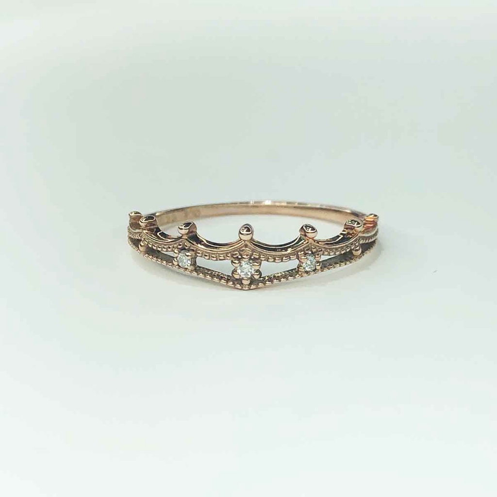 1208直播款 皇冠鑽石 MARIND＊日本輕珠寶 K金戒指 輕珠寶 完美禮物 百搭款