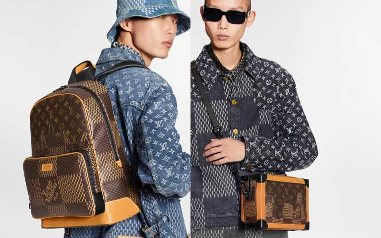 Damier Giant Wave Monogram Campus 後背包／92,000元、Damier Giant Wave Monogram Soft Trunk 箱包／138,000元（圖／品牌提供）