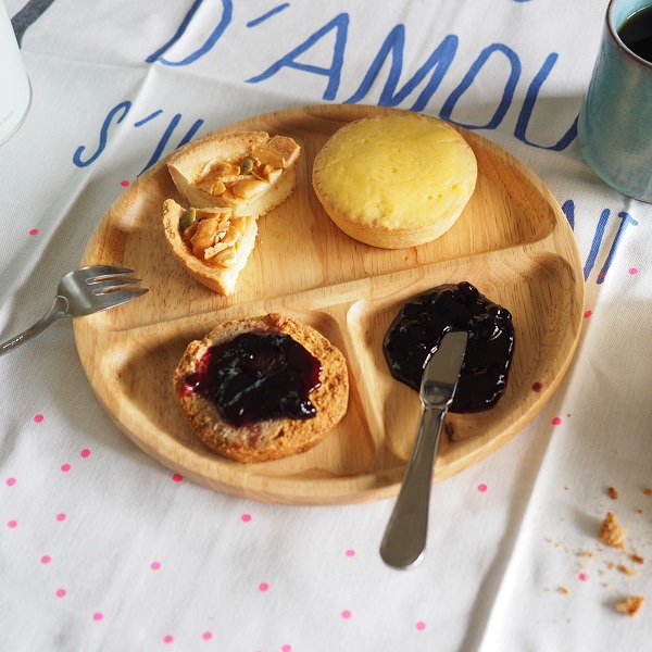 韓國ACACIA 圓形原木分隔餐盤(小)