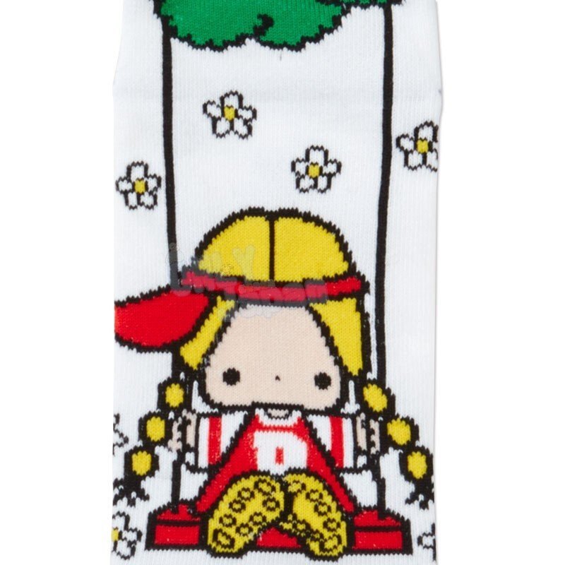 【真愛日本】帕蒂 吉米 三麗鷗 運動襪 襪 襪子 裸襪 短襪 保暖襪 4901610037102 韓國製成人短襪-PJ鞦韆FD22