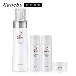 ◎濃潤柔滑膚觸，瞬間滲透|◎締造透亮水嫩美肌|◎草本花香舒緩身心品牌:Kanebo佳麗寶品牌定位:專櫃品牌種類:化妝水/保濕噴霧適用部位:臉部適用膚質:全膚質功能:美白/淡斑規格/容量:1.DEW淨潤