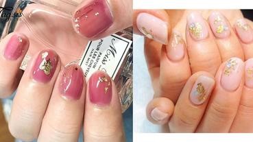 仙氣ｘ貴氣逼人！１０款在家DIY的金箔指甲ideas，保證手殘女也可以輕易做到～