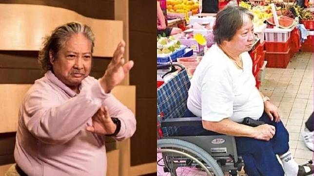 洪金寶自2017年膝蓋開刀後，經常須靠輪椅代步。（圖／翻攝自微博）