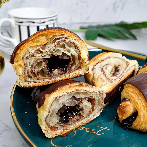 可頌-巧克力 200g(4入裝)/袋裝_ 愛家非基改純淨素食 香濃純素點心 全素美味輕食早餐 VEGAN