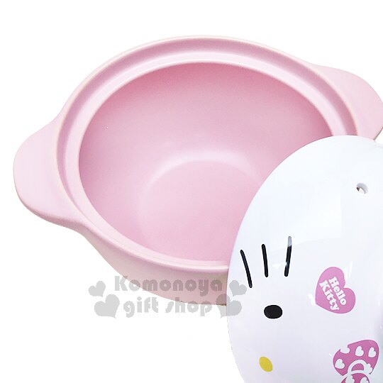 小禮堂 Hello Kitty 高耐熱陶瓷鍋《粉.大臉》1500ml.砂鍋.湯鍋