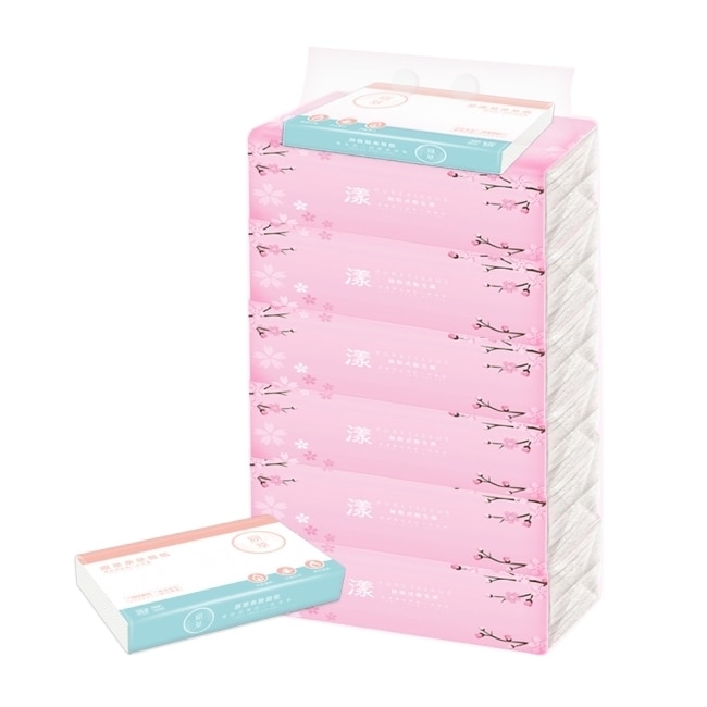 漾 優質抽取式衛生紙90抽x6包+原萃親膚面紙50抽x1包x13串-箱購