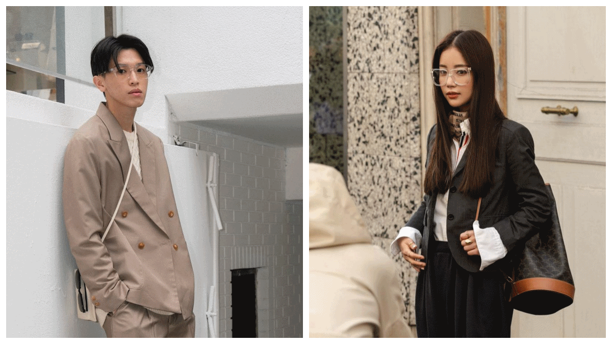 2023「透明膠框眼鏡」穿搭推薦！修容顯瘦又時尚，休閒、正裝都百搭！