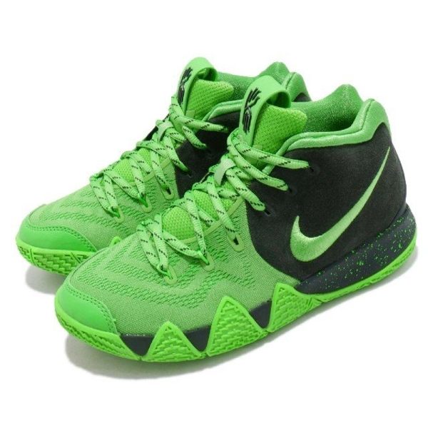 ISNEAKERS NIKE KYRIE 4 GS 綠黑 運動 籃球鞋 女鞋 大童鞋 AA2897-333