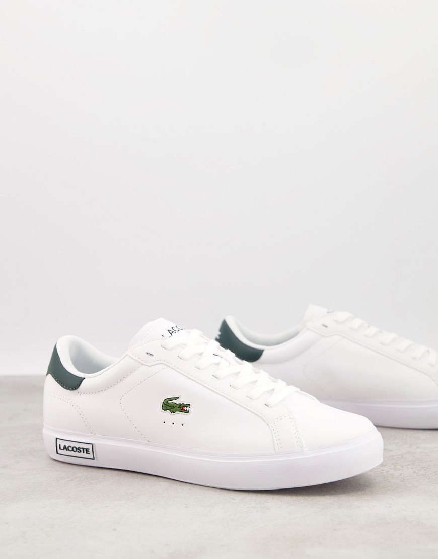 Trainers by Lacoste If in doubt, trainers Low-profile design Lace-up fastening Padded cuff Signature