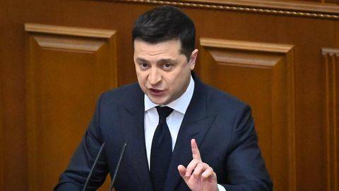 Ukrainian President Volodymyr Zelensky accused Russia of deliberately killing Ukrainian civilians.  He also said that God would not forgive Russia.  (AFP/Genya Savilov)