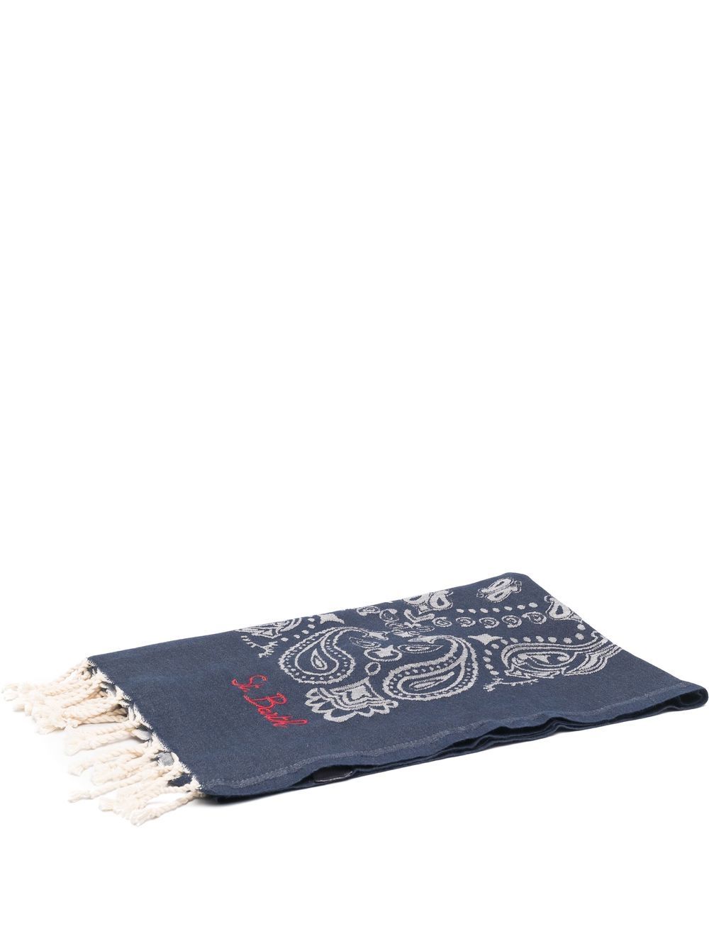 MC2 Saint Barth - paisley-print beach towel - men - Cotton - One Size - Blue