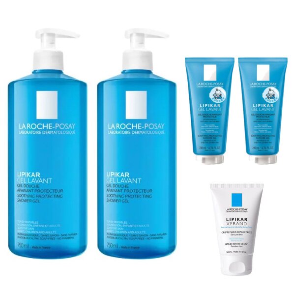 舒敏沐浴露750mlx2+舒敏沐浴露200mlx2+潤膚護手霜50mlx1