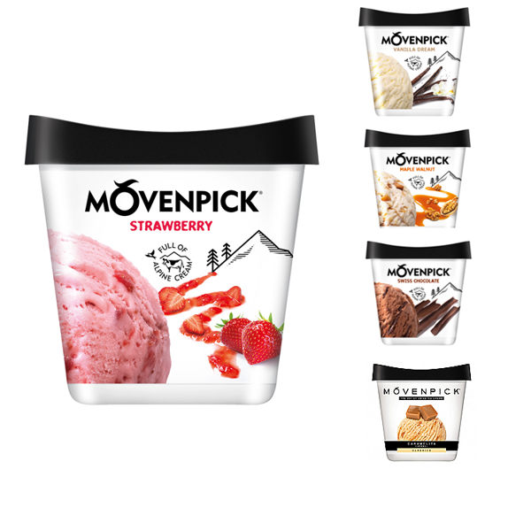 莫凡彼冰淇淋10盒澎湃組(口味:夢幻香草*2/瑞士牛奶糖*2/蜂糖核桃*2/經典巧克力*2/草莓冰淇淋*2)