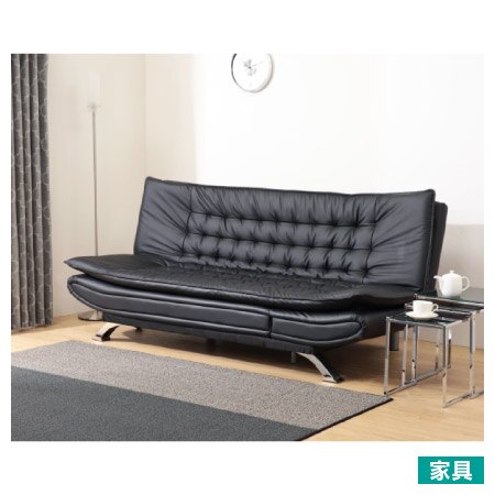 ◎耐磨皮革沙發床 N SHIELD ROCK S BK NITORI宜得利家居