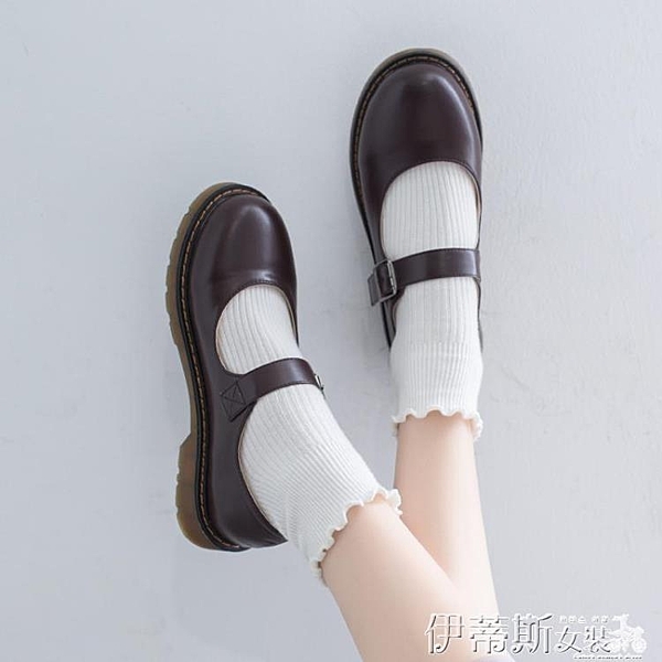 軟妹可愛小皮鞋日系圓頭女學生百搭娃娃鞋平底學院風JK鞋子制服鞋