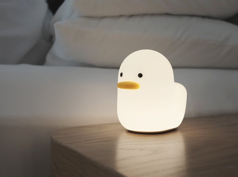 呆呆鴨入眠燈 硅膠夜燈 光感助眠