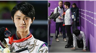 迅速圈粉！「滑冰王子」避搶晚輩受訪鏡頭 羽生結弦「跪地爬行」暖心舉動引瘋傳！