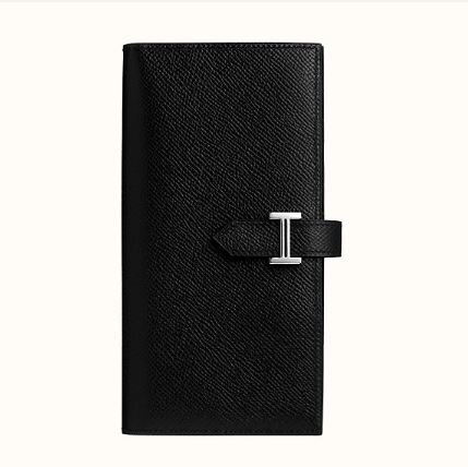 Hermes BEARN SOUFFLET 系列 長皮夾 台灣售價93000 黑色銀扣 現貨 歐洲帶回 麋鹿公主歐美時尚