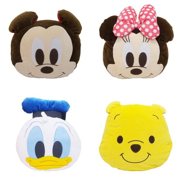 尼德斯Nydus 日本正版迪士尼 絨毛玩偶 抱枕 靠枕 娃娃 米奇 米妮 唐老鴨 小熊維尼 33x33cm