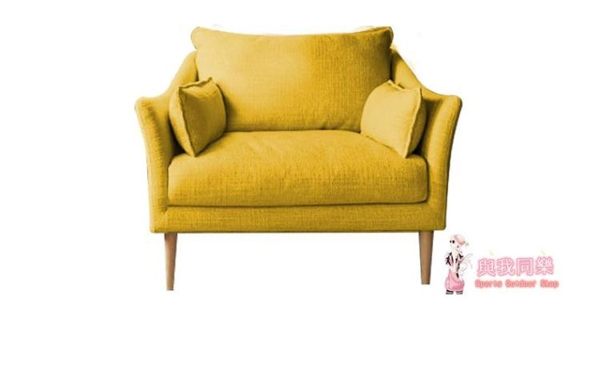 北歐單人沙發椅子布藝陽台臥室沙發書房客廳高靠背沙發椅休閒沙發