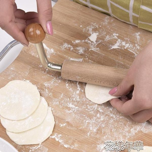 雙軸承搟皮寶 304不銹鋼搟皮神器 原木搟面杖 搟餃子皮超省力