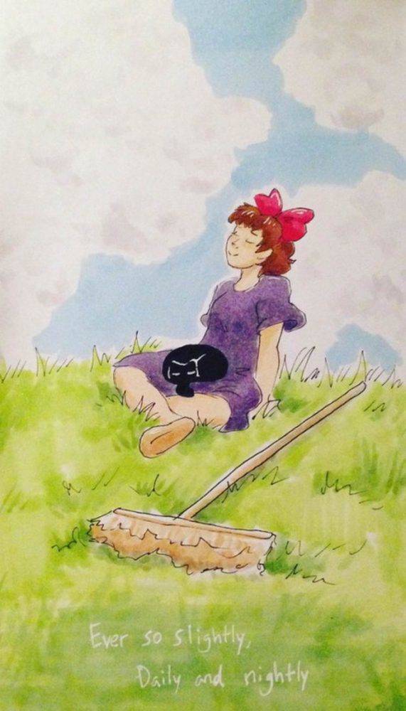 Wow, Karya Seni Bertema Ghibli Ini Dibuat Menggunakan Spidol Berwarna!