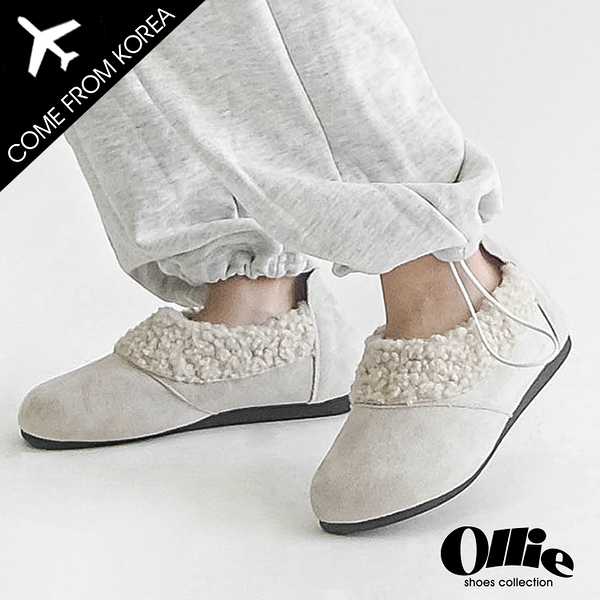 韓國Ollie 韓國空運 全鋪毛 3CM厚底鞋絨毛懶人鞋休閒鞋【F720895】版型偏小/SD韓美鞋