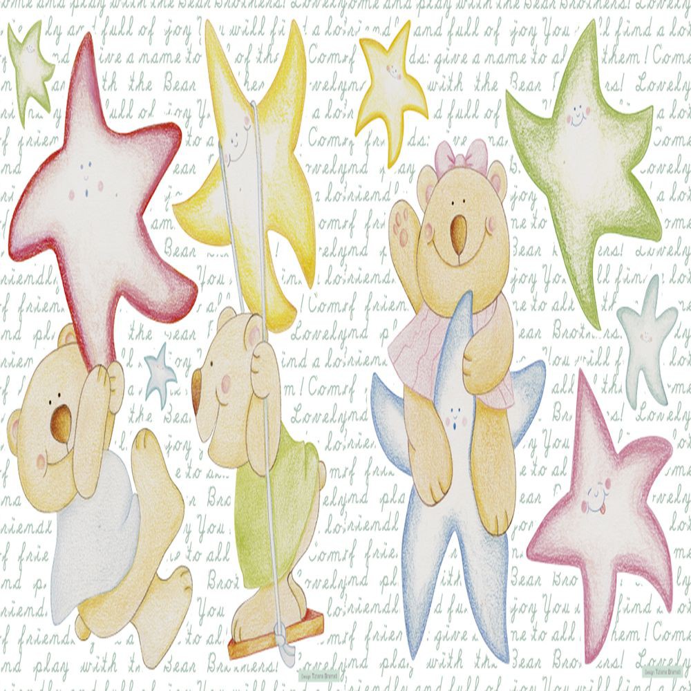 【商品特色】各式卡通圖案，可分割連結隨意展現創意，仿手繪的顏色如同直接畫在壁面上的真畫，適合貼於水泥漆與乳膠漆的壁面、金屬、木板、櫥櫃、門窗、傢俱等處。【商品規格】材質：乙烯規格：31cmX31cm(