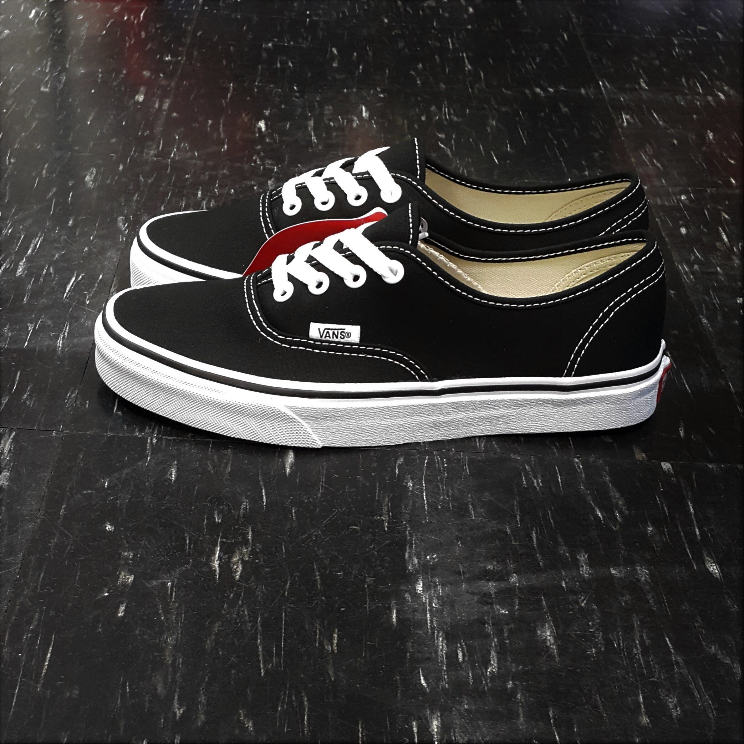 VANS Authentic BLACK 黑白 黑色 帆布 基本款 薄內裡 滑板鞋